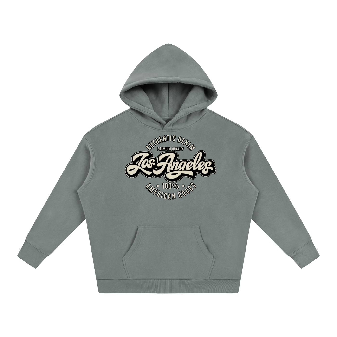 “LA Denim Mfg.” Oversize Fleeced Hoodie