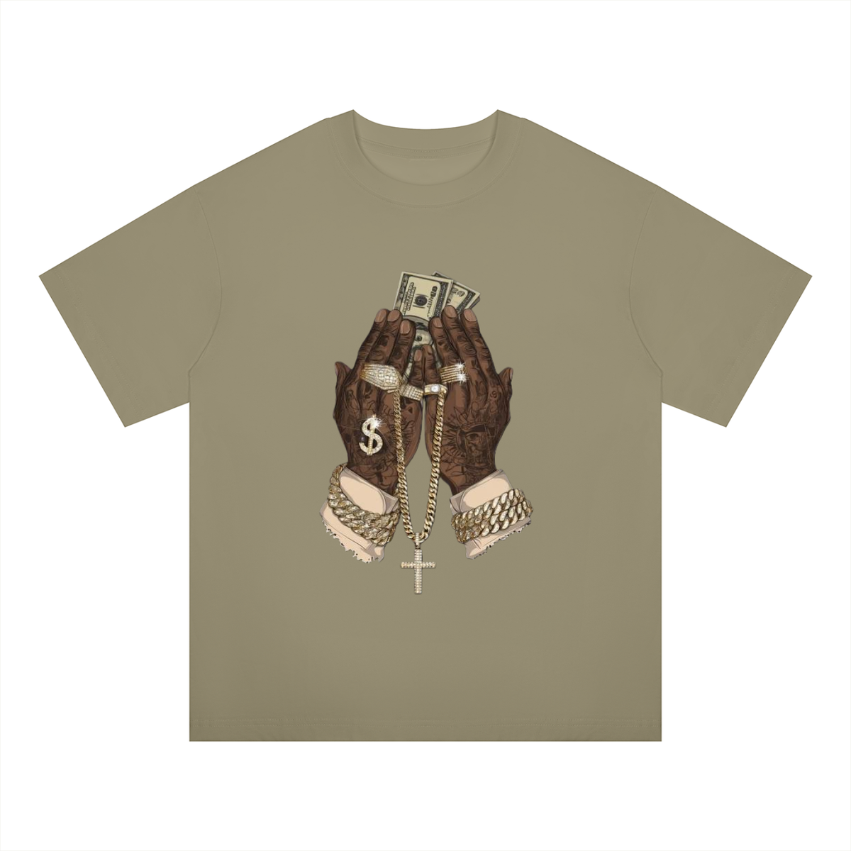 "In God We Trust/Lust" Oversized Drop Shoulder T-Shirt