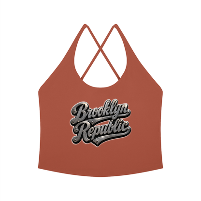 "Brooklyn Strong" Women's Tight Halter Yoga Tank Top