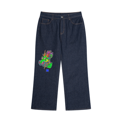 Brooklyn Zoo™ "Dragon Breath" Men's Vintage Wash Denim Jeans