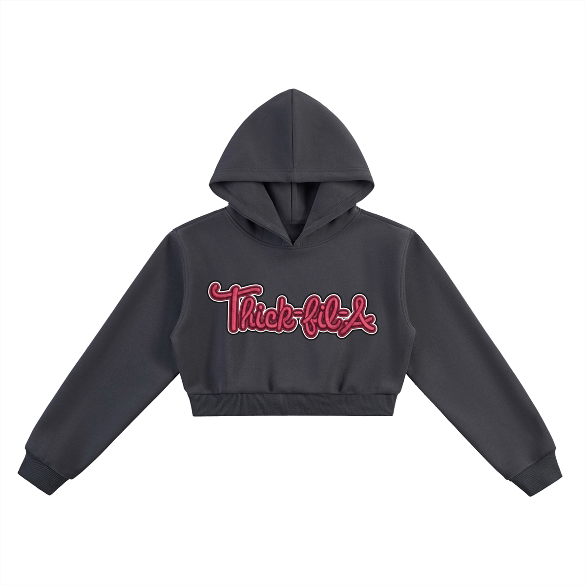Taya Marie™ "Thick-Fil-A" Cropped Hoodie