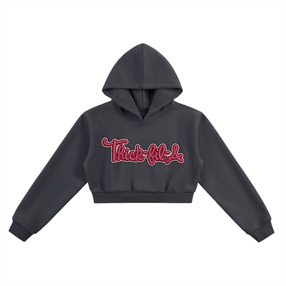 Taya Marie™ "Thick-Fil-A" Cropped Hoodie