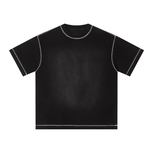 "Brooklyn Republic Essentials" Sunfade Waffle Boxy T-Shirt