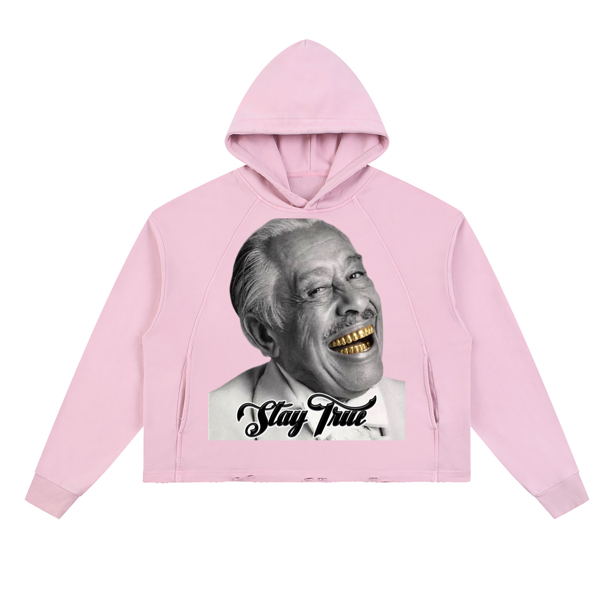 "Minnie the Moocher" Vintage Washed Frayed-Hem Hoodie