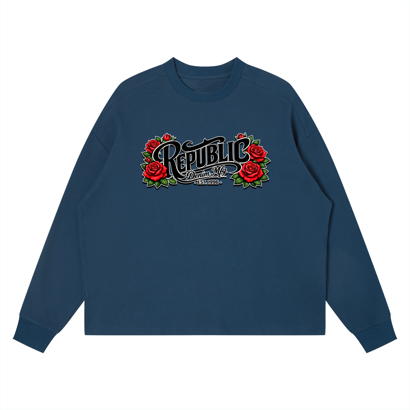 Unisex Waffle Boxy Long Sleeve T-Shirt