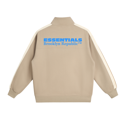 Essential Contrast Side-Stripe Stand Collar  Jacket