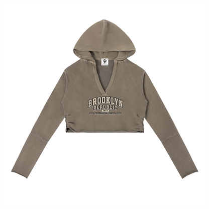 Essential Vintage Washed Raw Edge Hoodie