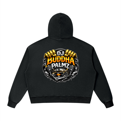 Basement Kemist™ “Buddha Palmz” Mineral Wash Boxy Full-Zip and Pullover Set