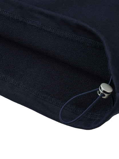 "DREAM CHASERS" Contrast Striped Lapel Collar Sweatshirt