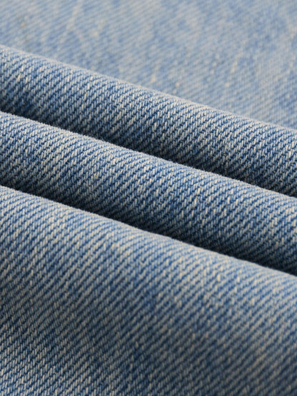 Men's Sun Fade Raw Hem Denim Jeans