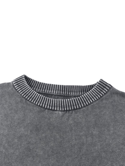 "DREAM CHASERS" Mineral Wash Oversized Sweater