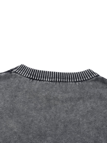 "DREAM CHASERS" Mineral Wash Oversized Sweater