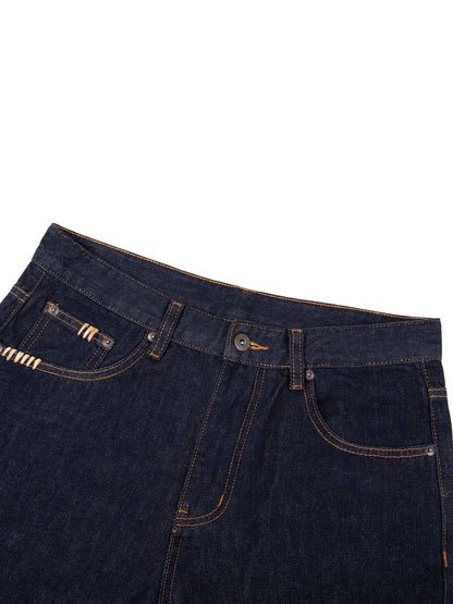 "Brooklyn Republic Essentials" Heavyweight Straight Leg Denim Jeans
