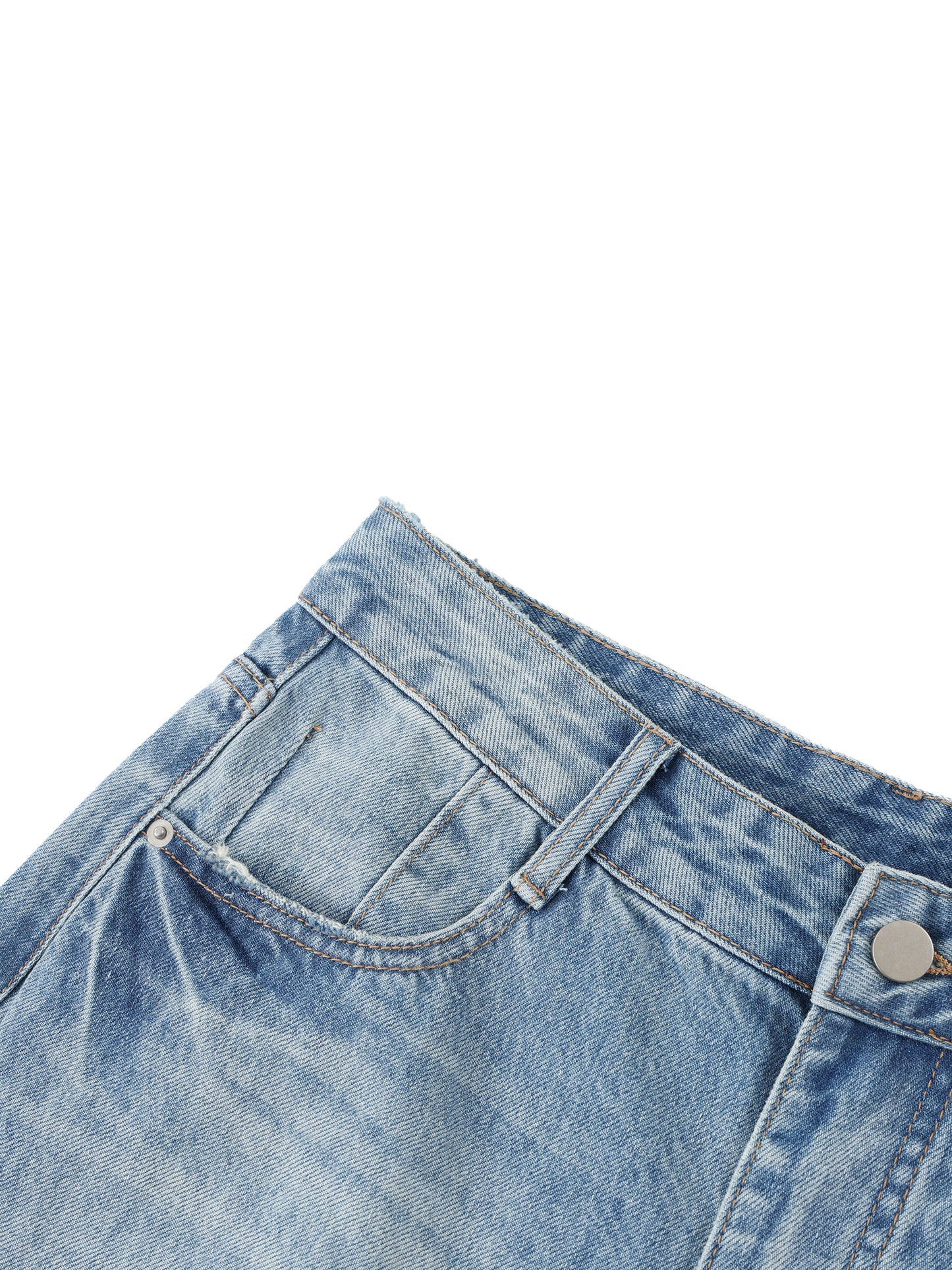 " Brooklyn Republic Essentials" Women's Vintage Wash Distressed Wide Leg Jeans