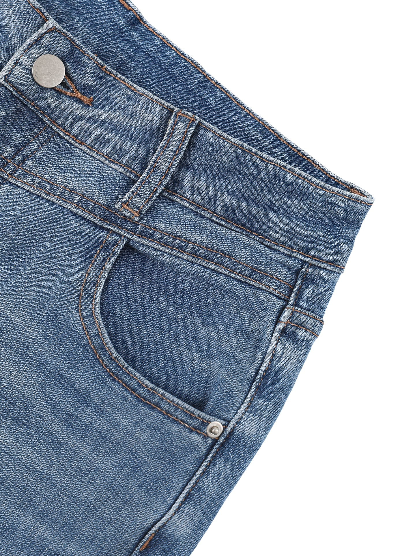 "Brooklyn Republic Essentials" Women’s Vintage Wash Wide Leg Jeans