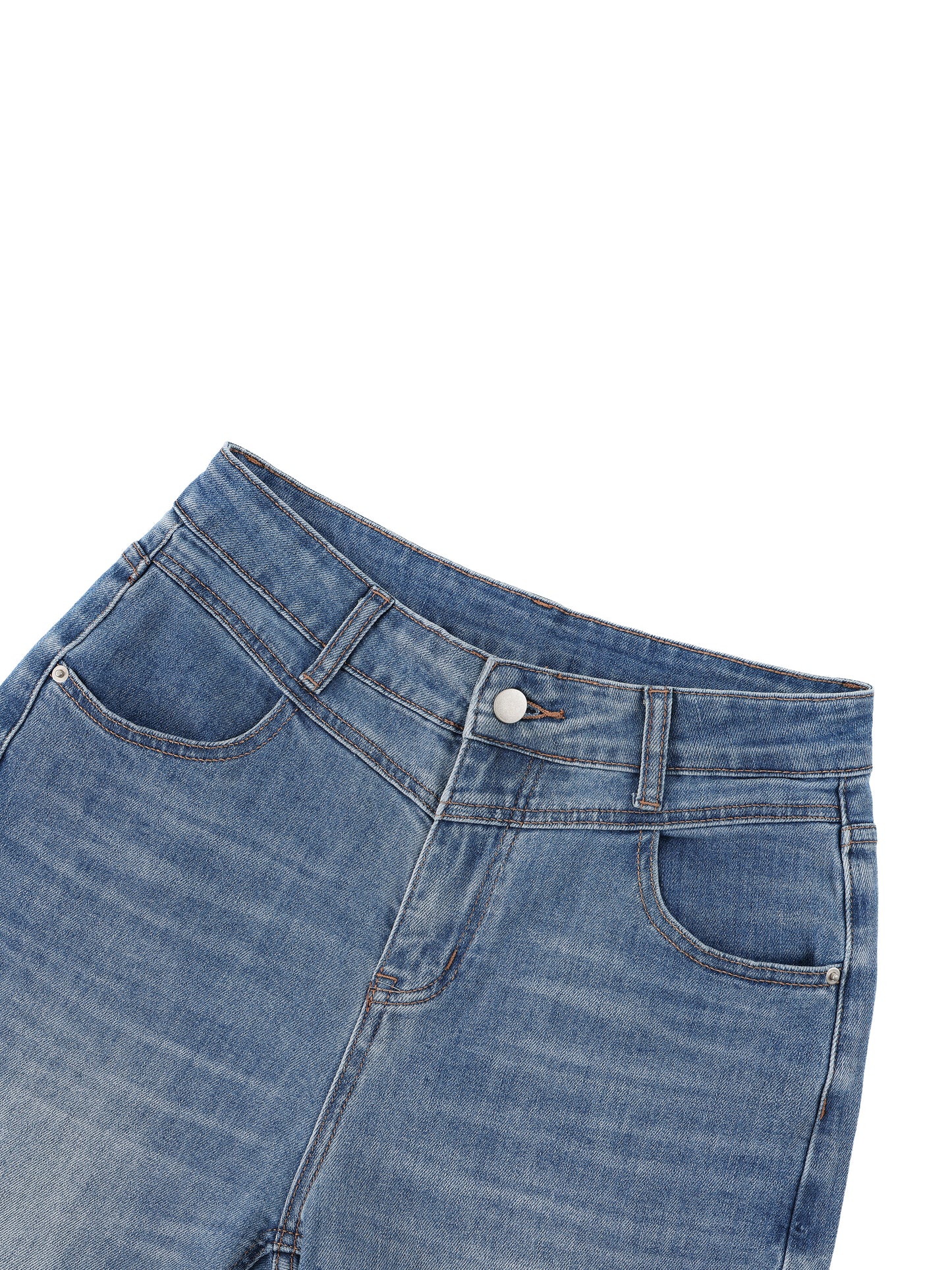 "Brooklyn Republic Essentials" Women’s Vintage Wash Wide Leg Jeans