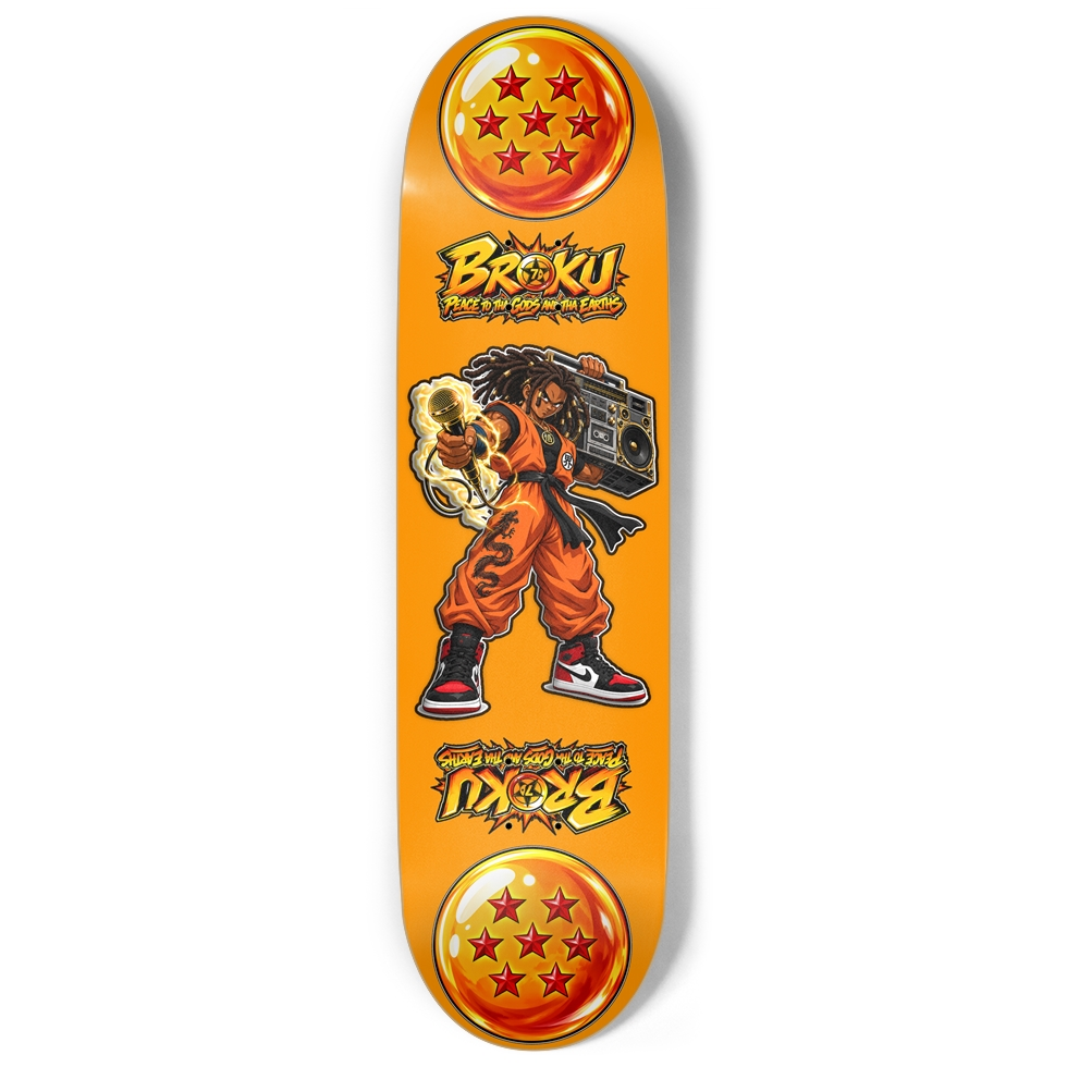 "Broku : The Super Sayman" Custom Skateboard