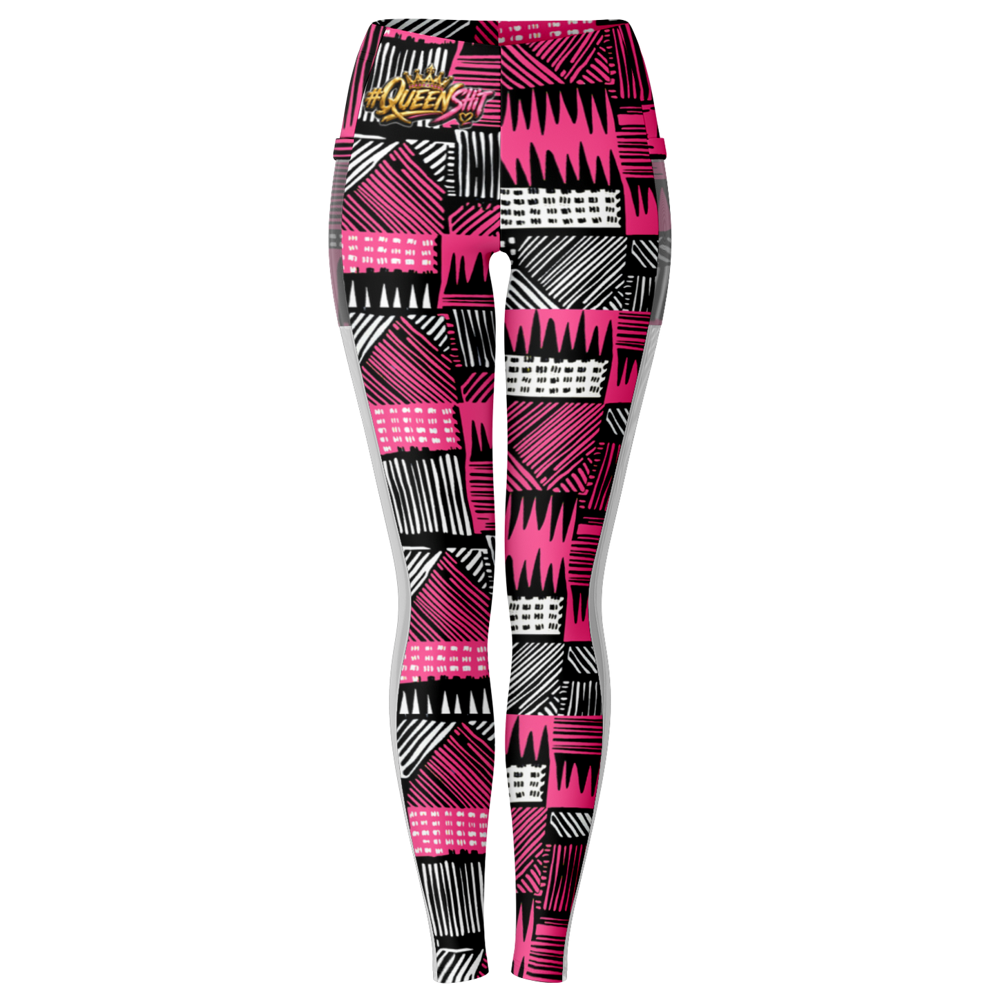 "Queen" Pocketed Mesh Legging