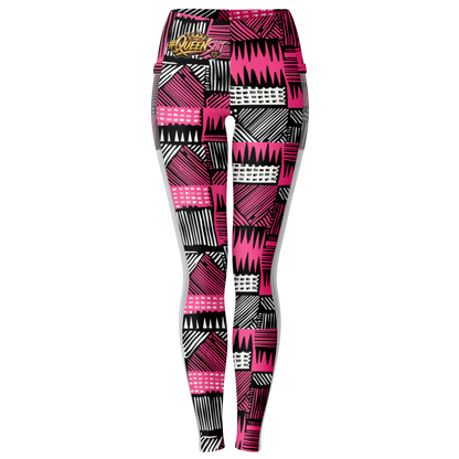 "Queen" Pocketed Mesh Legging