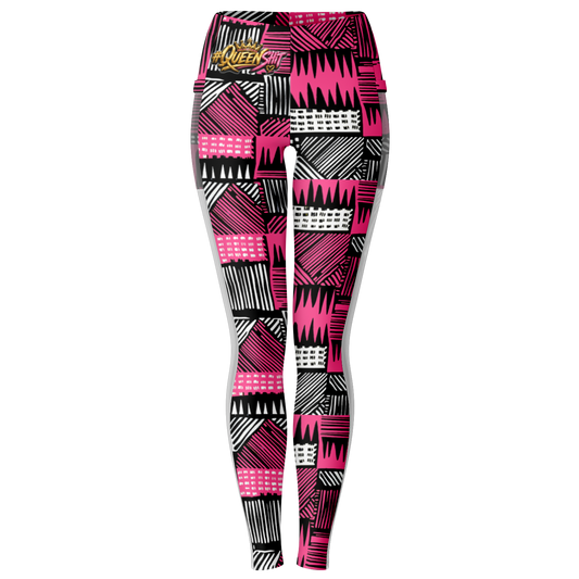"Queen" Pocketed Mesh Legging