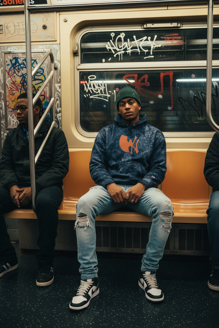 PYN™ "Wu York Knicks" Embroidered Champion™ Tie-Dye Hoodie