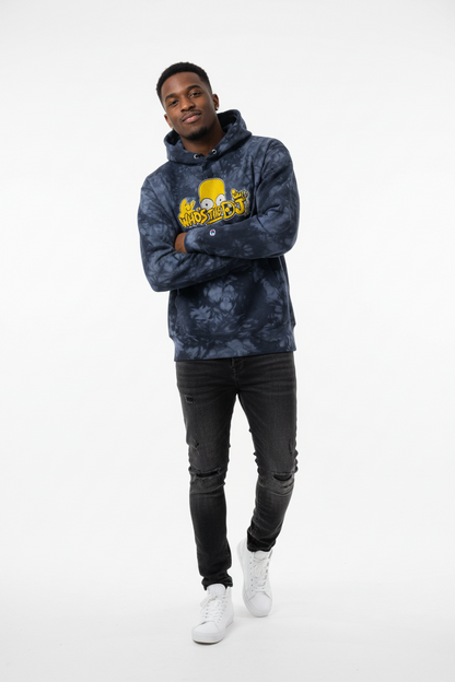 "Who's The DJ"  Embroidered Tie-Dye Champion™ Hoodie