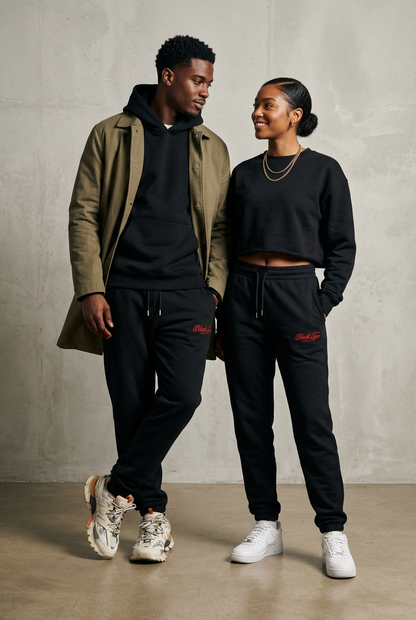 Sankofa™ "Black Love" Embroidered Heavyweight Pants