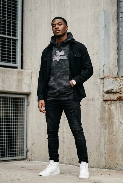 Brooklyn Republic Essentials™ "Built Different" Embroidered Middleweight Hoodie