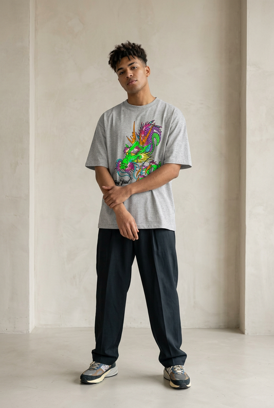 Brooklyn Zoo™ "Dragon Breath" Oversized Boxy T-Shirt