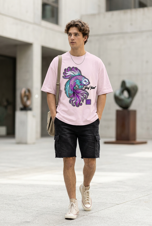 Brooklyn Zoo™ "Don't Be Koi" Oversized Boxy T-Shirt
