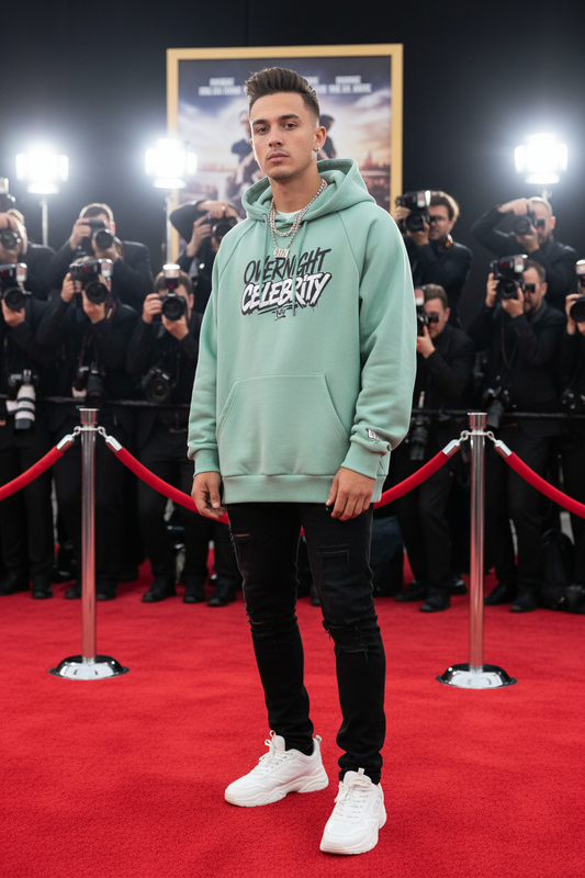 "Overnight Celebrity" Super Heavyweight Embroidered Hoodie